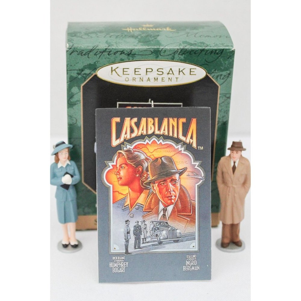 VINTAGE 1997 HALLMARK KEEPSAKE CASABLANCA SET OF 3 ORNAMENTS